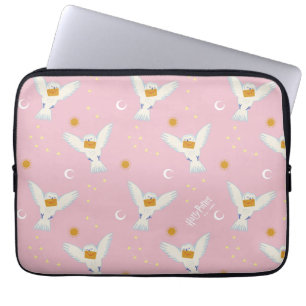 Hedwig Roze Zonnewende Patroon Laptop Sleeve