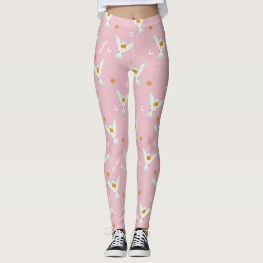 Hedwig Roze Zonnewende Patroon Leggings (Voorkant)