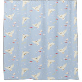 Hedwig Uil Post Letters en Boeken Patroon Douchegordijn (Voorkant)