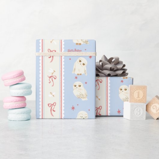 Hedwig Uil Post Streeppatroon Cadeaupapier (Baby Shower)