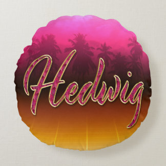 Hedwig Vorname Name golden pink Kissen Rond Kussen