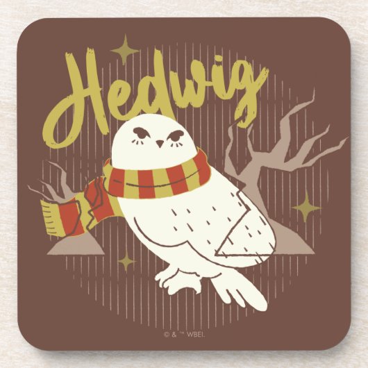 Hedwig Whimsical Bos Tekening Bier Onderzetter (Voorkant)