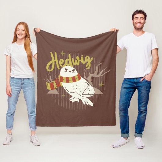 Hedwig Whimsical Bos Tekening Fleece Deken (In situ)