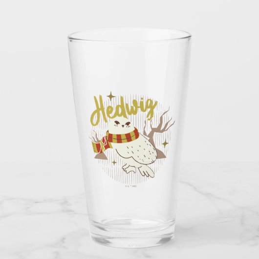 Hedwig Whimsical Bos Tekening Glas (Voorkant)