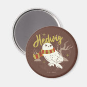 Hedwig Whimsical Bos Tekening Magneet (Voorkant / Achterkant)