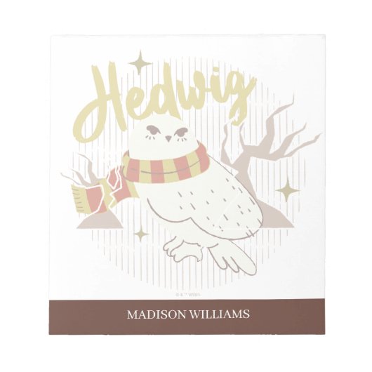 Hedwig Whimsical Bos Tekening Notitieblok (Voorkant)