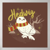 Hedwig Whimsical Bos Tekening Poster (Voorkant)