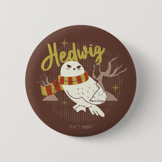 Hedwig Whimsical Bos Tekening Ronde Button 5,7 Cm (Voorkant)
