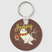 Hedwig Whimsical Bos Tekening Sleutelhanger (Voorkant)