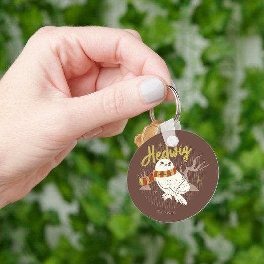 Hedwig Whimsical Bos Tekening Sleutelhanger (Hand)