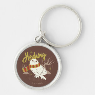 Hedwig Whimsical Bos Tekening Sleutelhanger