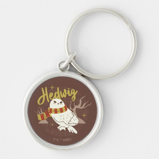 Hedwig Whimsical Bos Tekening Sleutelhanger (Voorkant)
