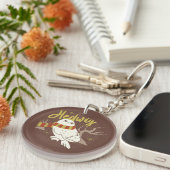 Hedwig Whimsical Forest Drawing Sleutelhanger (Voorkant Rechts)