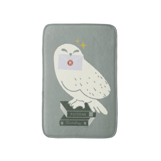 Hedwig With Letter Whimsical Drawing Badmat (Voorkant Verticaal)