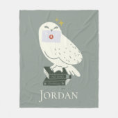 Hedwig With Letter Whimsical Drawing Fleece Deken (Voorkant)