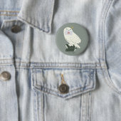 Hedwig With Letter Whimsical Drawing Ronde Button 5,7 Cm (In situ)