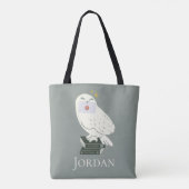 Hedwig With Letter Whimsical Drawing Tote Bag (Achterkant)