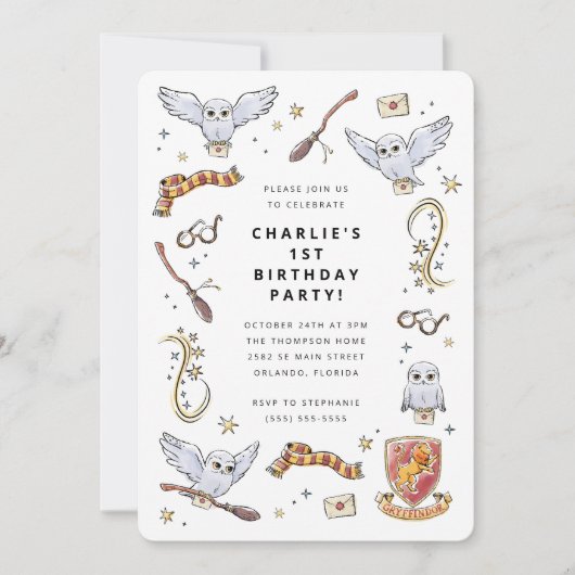 Hedwig Wizard Birthday Magic Kaart (Voorkant)