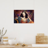 Hedy Lamarr in de jaren 20 Miami Poster (Keuken)