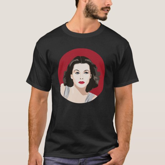 Hedy Lamarr portret T-shirt (Voorkant)