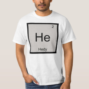Hedy Naam Chemie Element Periodiek Systeem T-shirt