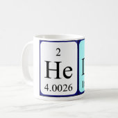 Hedy periodieke lijstnaam mok (Voorkant links)