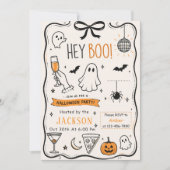 Héé Boo! Halloween Geesten Feest Kaart (Voorkant)