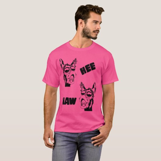 Hee haw, coole, grappige ezel t-shirt (Voorkant volledig)