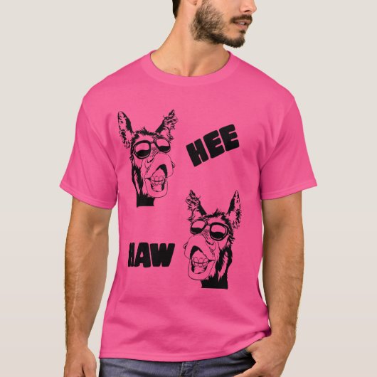Hee haw, coole, grappige ezel t-shirt (Voorkant)