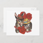  Hee Haw Donkey Valentijn Feestdagenkaart (Voorkant / Achterkant)