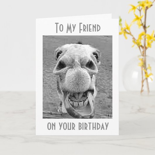 HEE HAW JE BENT EEN JAAR OUDER-VERJAARDAG HUMOR KAART (Gele Bloem)