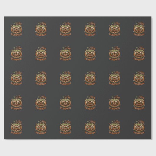 Héé Pompoen Halloween Jack Lantern Bril Snor Cadeaupapier (Vlak)