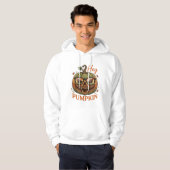 Héé Pompoen Halloween Jack Lantern Bril Snor Hoodie (Voorkant volledig)
