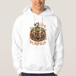 Héé Pompoen Halloween Jack Lantern Bril Snor Hoodie