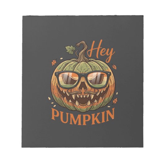 Héé Pompoen Halloween Jack Lantern Bril Snor Notitieblok (Voorkant)