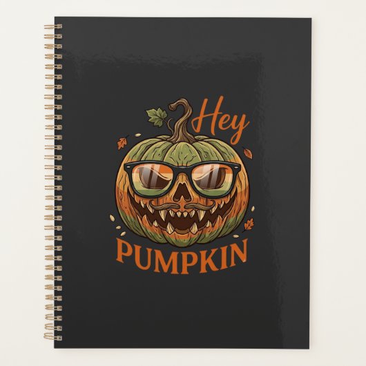 Héé Pompoen Halloween Jack Lantern Bril Snor Planner (Voorkant)