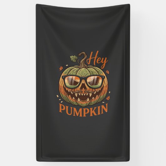 Héé Pompoen Halloween Jack Lantern Bril Snor Spandoek (Verticaal)