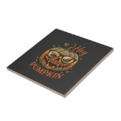 Héé Pompoen Halloween Jack Lantern Bril Snor Tegeltje (Zijkant)