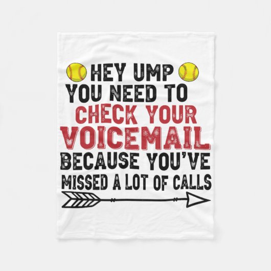 Héé scheids, je moet even je voicemail checken Gra Fleece Deken (Voorkant)