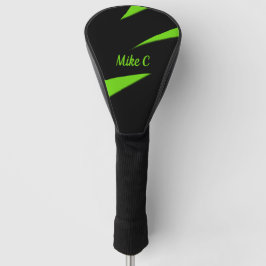 Heedendaagse kunst groen / zwart persoonlijk golfheadcover