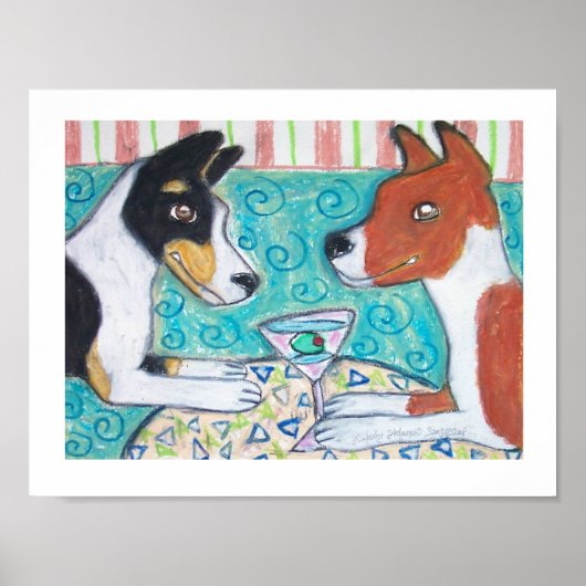 Heeft Basenjis Martinis? Art Poster (Voorkant)