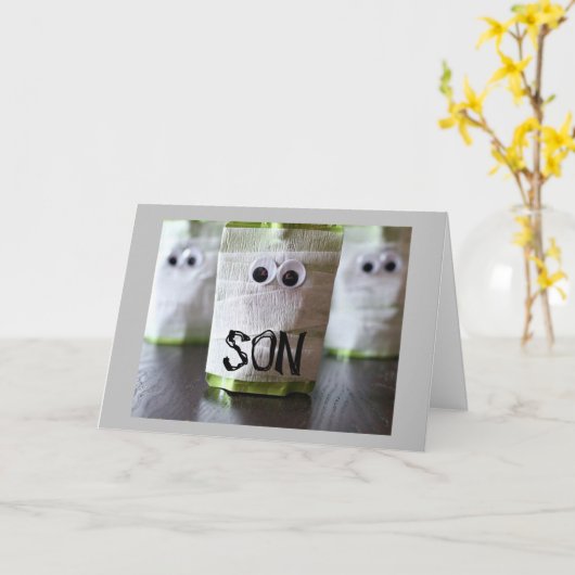 HEEFT DE "BOO"-HALLOEEN AAN ONZE ***SON** KAART (Gele Bloem)