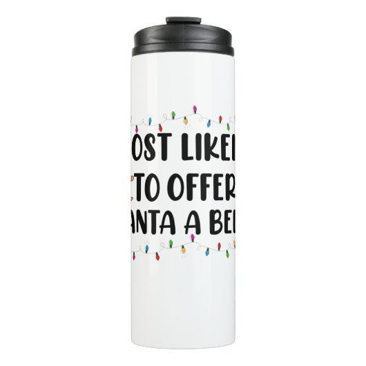 Heeft de grootste kans om Sinterklaas een biertje  Thermosbeker (Voorkant)