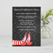 Heeft de uitnodiging van de heks-halloween-partij  (Staand voorkant)