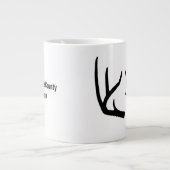 Heeft Deer Black Antlers persoonlijke Jumbo-Mok Grote Koffiekop (Voorkant)