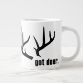 Heeft Deer Black Antlers persoonlijke Jumbo-Mok Grote Koffiekop (Rechts)