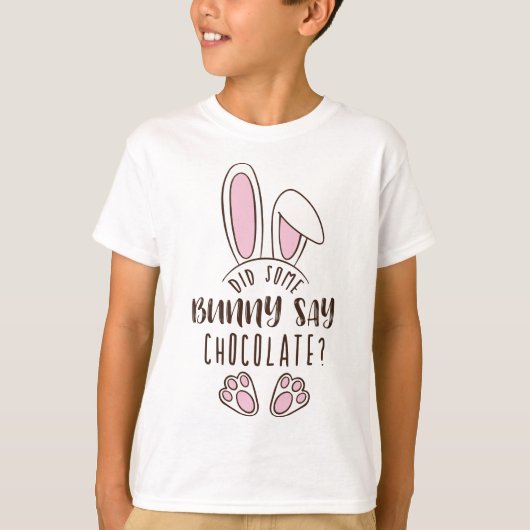Heeft een Bunny gezegd: "Chocolade Paast Funny Pun T-shirt (Voorkant)