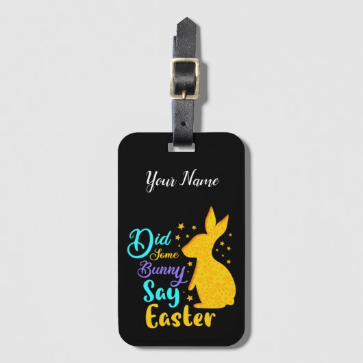 Heeft een Bunny Pasen gezegd? Bagagelabel (Voorkant (verticaal))
