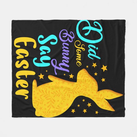 Heeft een Bunny Pasen gezegd? Fleece Deken (Voorkant (Horizontaal))