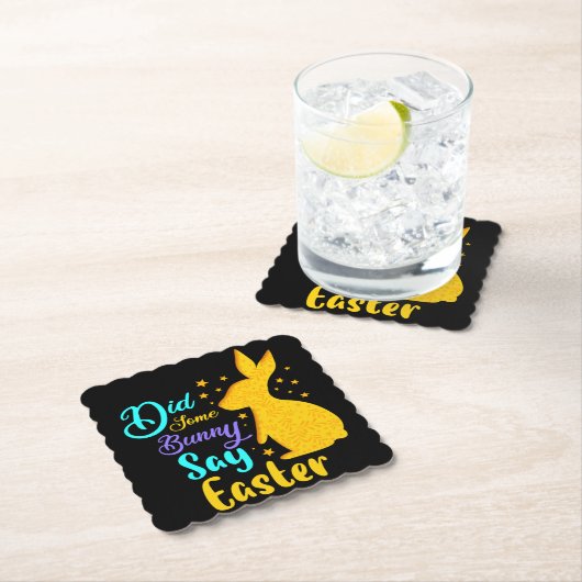 Heeft een Bunny Pasen gezegd? Kartonnen Onderzetters (Insitu)